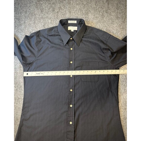 Carl Michaels VTG Mens Fitted Dress Shirt 17 34/35 Black Formal Business Classic - Picture 6 of 8